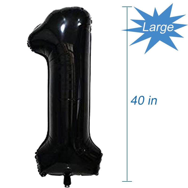 Tellpet Black Number 1 Balloon, 40 Inch - Image 3